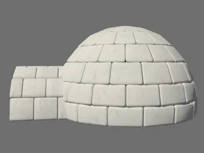3D IGLOO MODEL Low-poly 3D model