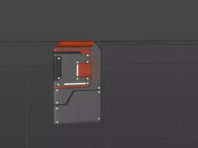 starcitizen style scifi door 3D model