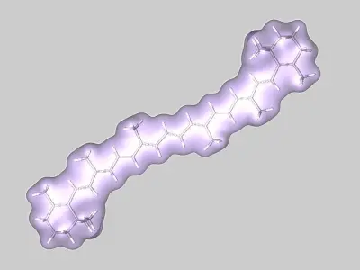 beta-Carotene molecule 3D model
