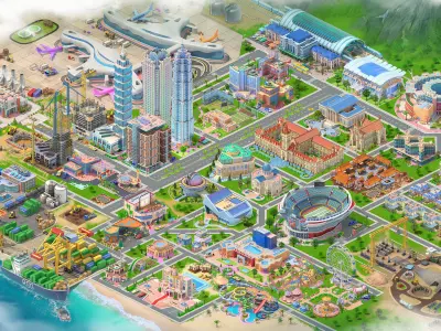 Megapolis City Builder - Isometric Ultimate Pack 3D model