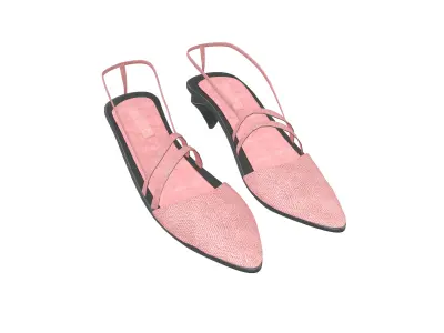 Medium Heel Shoes v2 003 Low-poly 3D model