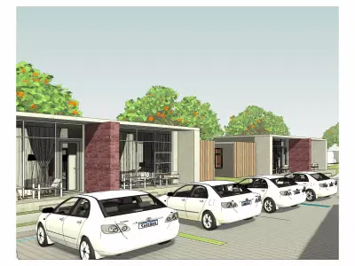  Modern Apartment And  Motel Area Design  3D model