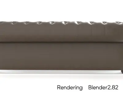 Chesterfield leather sofa 3D model