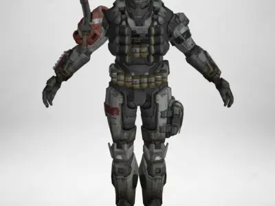 Gameready Character - 02 Low-poly 3D model