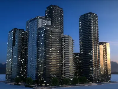 City Block Type B40 3D model