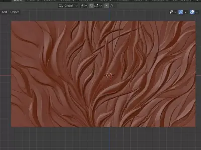 Modern floral Relief Panel Wall Decor Set STL Mural CNC 354 3D model