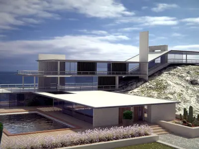 Modern style original sea House 3D model