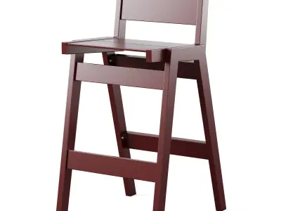 Alfresco Bar Table Square and Bar Stool by Loll designs 3D model