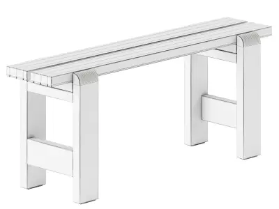 Hay Weekday Bench L111 3D model