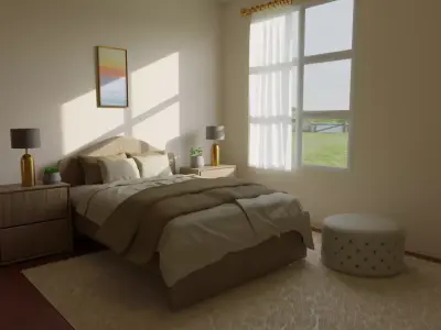 bedroom scene model 2 3D model