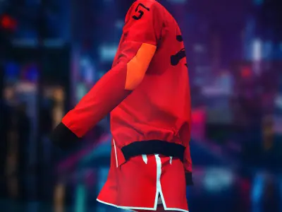 tracksuit jacket on street at night Low-poly 3D model