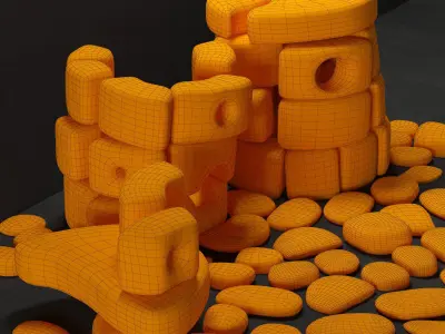 Dolmen stone cone 3D model