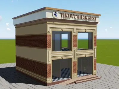 Sewing shop uzbek chevarxona 3D model