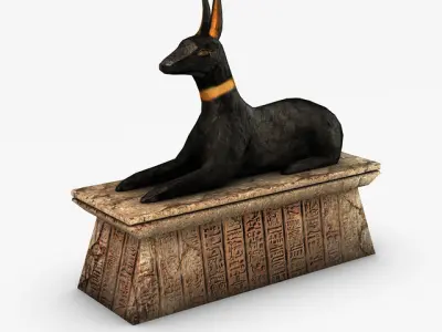 Egyptian Anubis Statue 3D print model