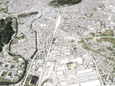 Cityscape Ljubljana Slovenia 3D model