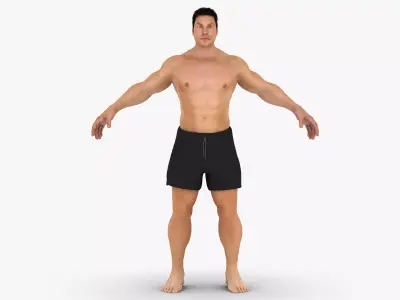 White Male Body 3D model