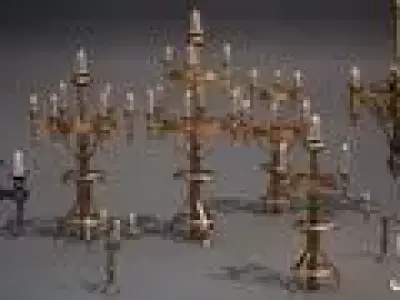 Medieval Furniture Props Low-poly 3D model