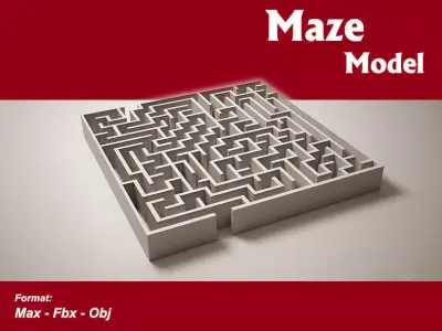 Maze model Low-poly 3D model