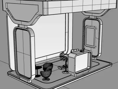 Booth Model 3D model