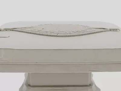 Fantasy Stone Altar with Chains for 3D print 3D model