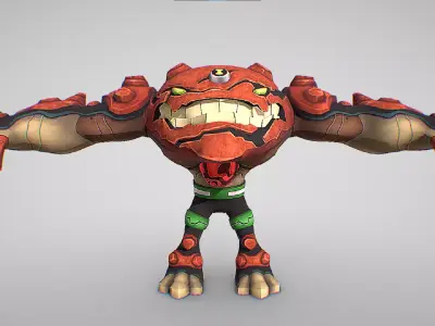 Gravattack - DNA sample of a Galilean - Ben 10 Omniverse Low-poly 3D model