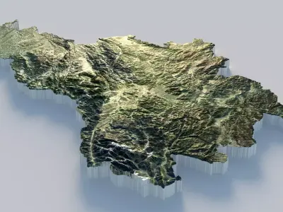 Slovenia Terrain Country 3D model