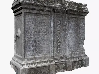 Tombstone roman tomb Low-poly 3D model