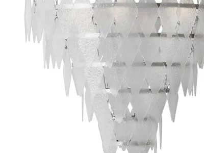 Rhombus Chandelier Antique Brass L light 3D model