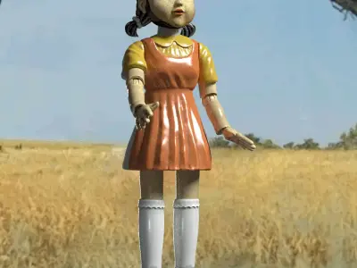 squid game doll articulated 3D print model