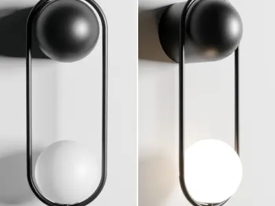 Matthew McCormick Mila Sconce wall light Low-poly 3D model