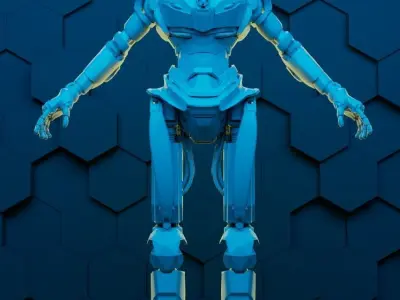 Sci Fi Robot  Low-poly 3D model purchase