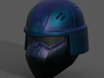 Helmet scifi military futuristic technology cyborg  Low-poly 3D model