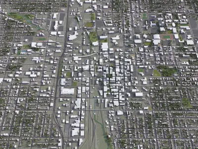 Springfield - Missouri Low-poly 3D model