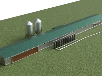 Rainwater Harvesting System on Poultry Farm 3D model