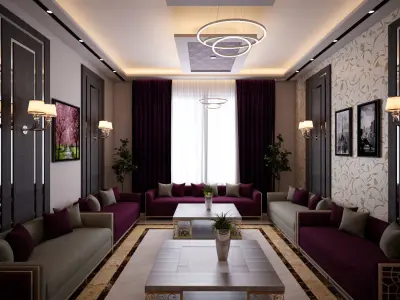 living room 3D model 99