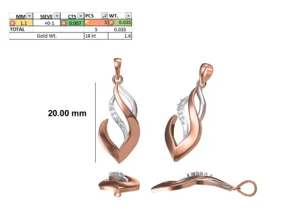 Light Weight Pendant STL OBJ FBX JCD Details 3D print model purchase