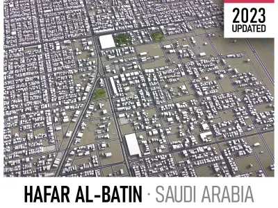 Hafar al-Batin - 3D City Low-poly 3D model