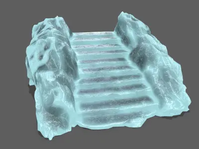 Stairs rock Low-poly 3D model buy