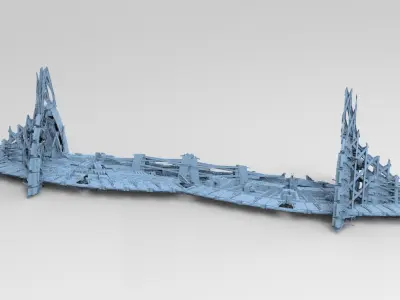 Dune Machine battle Warn ruin 3D model