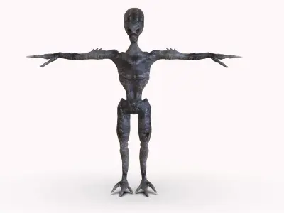 Grey Alien Low-poly 3D model purchase