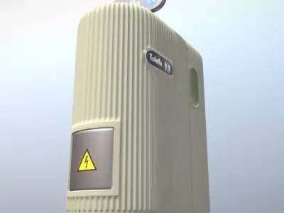 Public Toilet 1 - High-Poly Low-poly 3D model