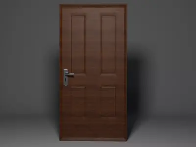 Wooden door Free 3D model buy