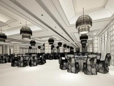 Business Restaurant - Coffee - Banquet  13 3D model