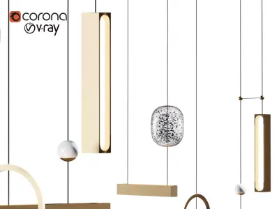 Milky Way Chandelier Horizontal Elements Small 3D model