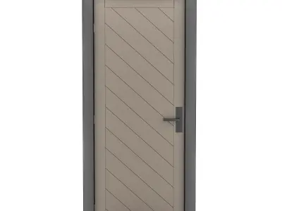 3D modern door design Low-poly 3D model