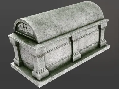 Chest Tomb 4 Low-poly 3D model