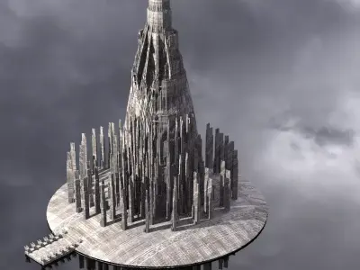 Sci Fi ancient tower models 3D model