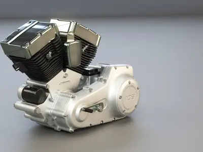  v2 Air-Cooled V-Twin Motorcycle Engine 