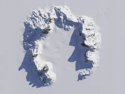 Snowy Mountain 02 3D model