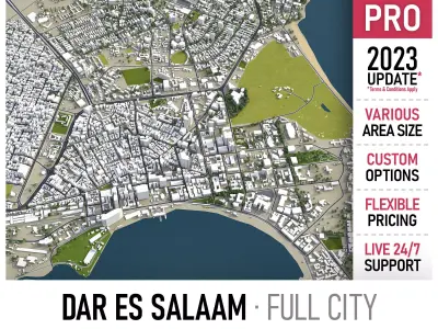 Dar Es Salaam Low-poly 3D model
